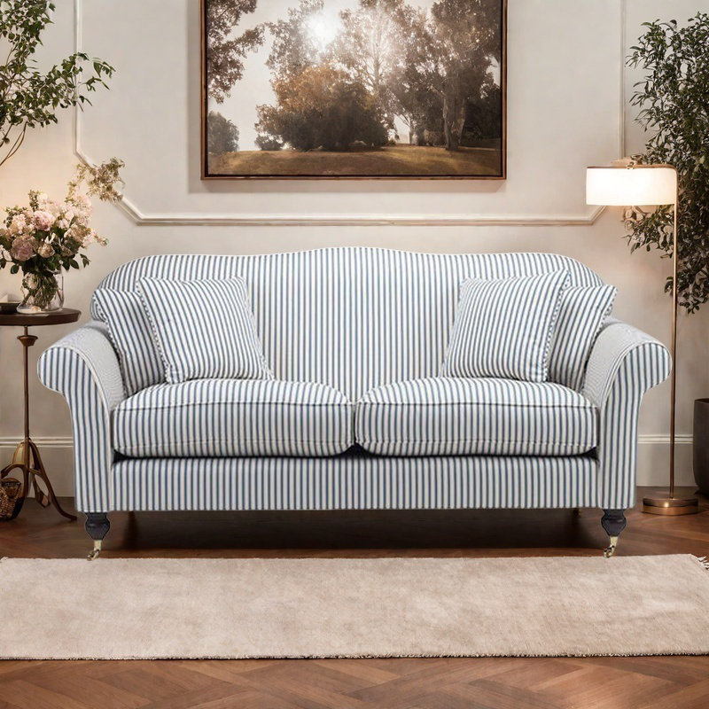 椅子 vintage sofa stripe SWEDISH DECO GREEN AND WHITE STRIPED SOFA – Somerset House